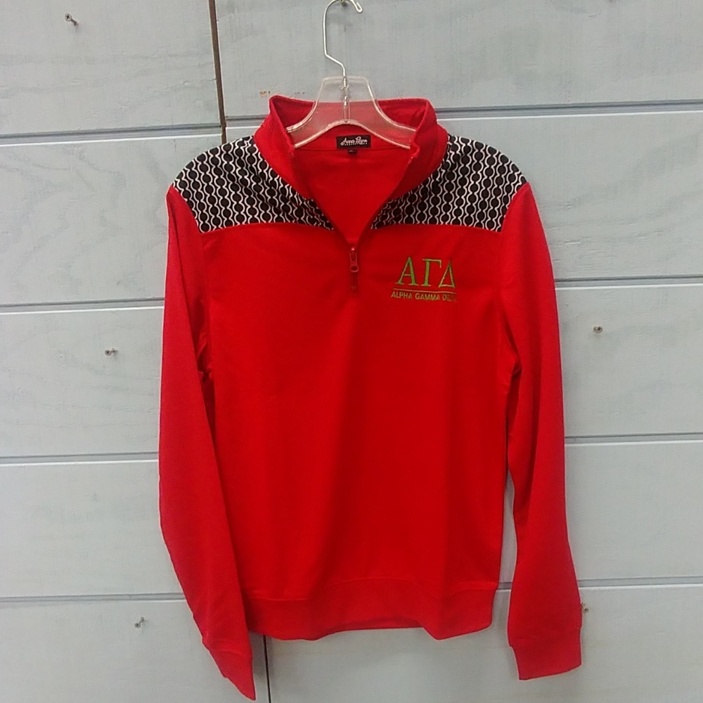 Alpha Gamma Delta Quarter Zip Sweater
